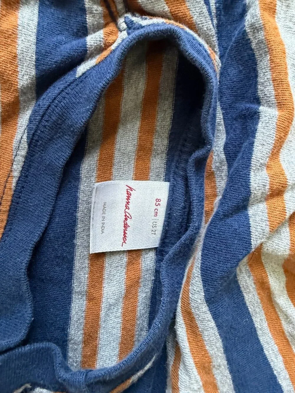 Hanna Andersson Striped Seuded Tee 2T